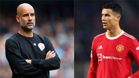 Pep Guardiola nói gì về Ronaldo trước derby Manchester?
